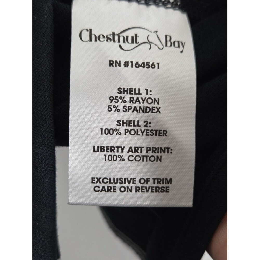Chestnut Bay Spirit Shirt Womens L Black White Colorblock Equestrian Show Riding - Picture 10 of 11